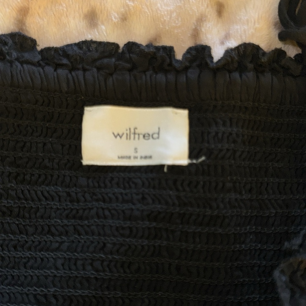 Wilfred Small viscose black tube top adjustable straps ruffled bottom - Picture 7 of 9